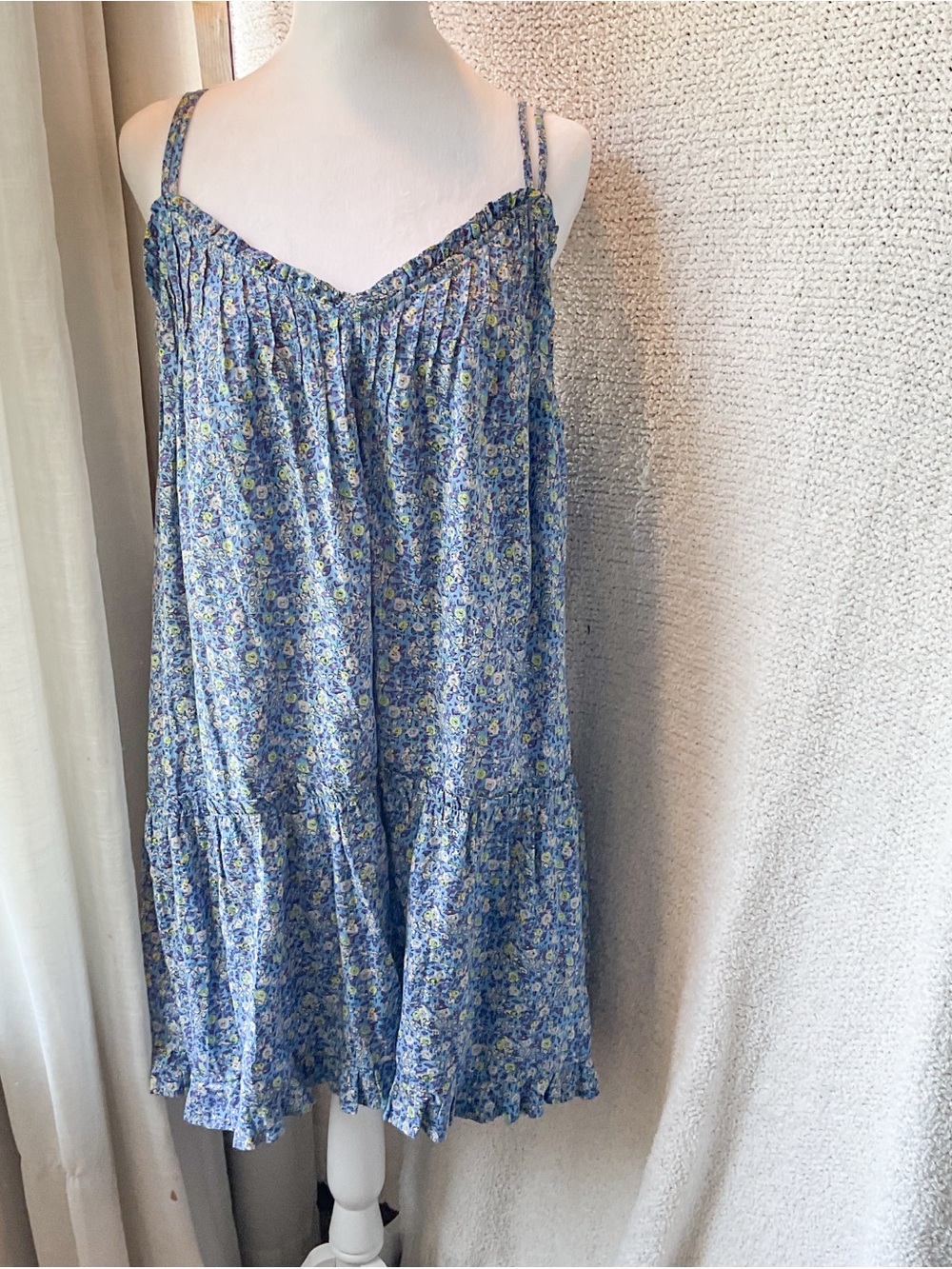 Universal Thread Blue Floral Tiered Sundress